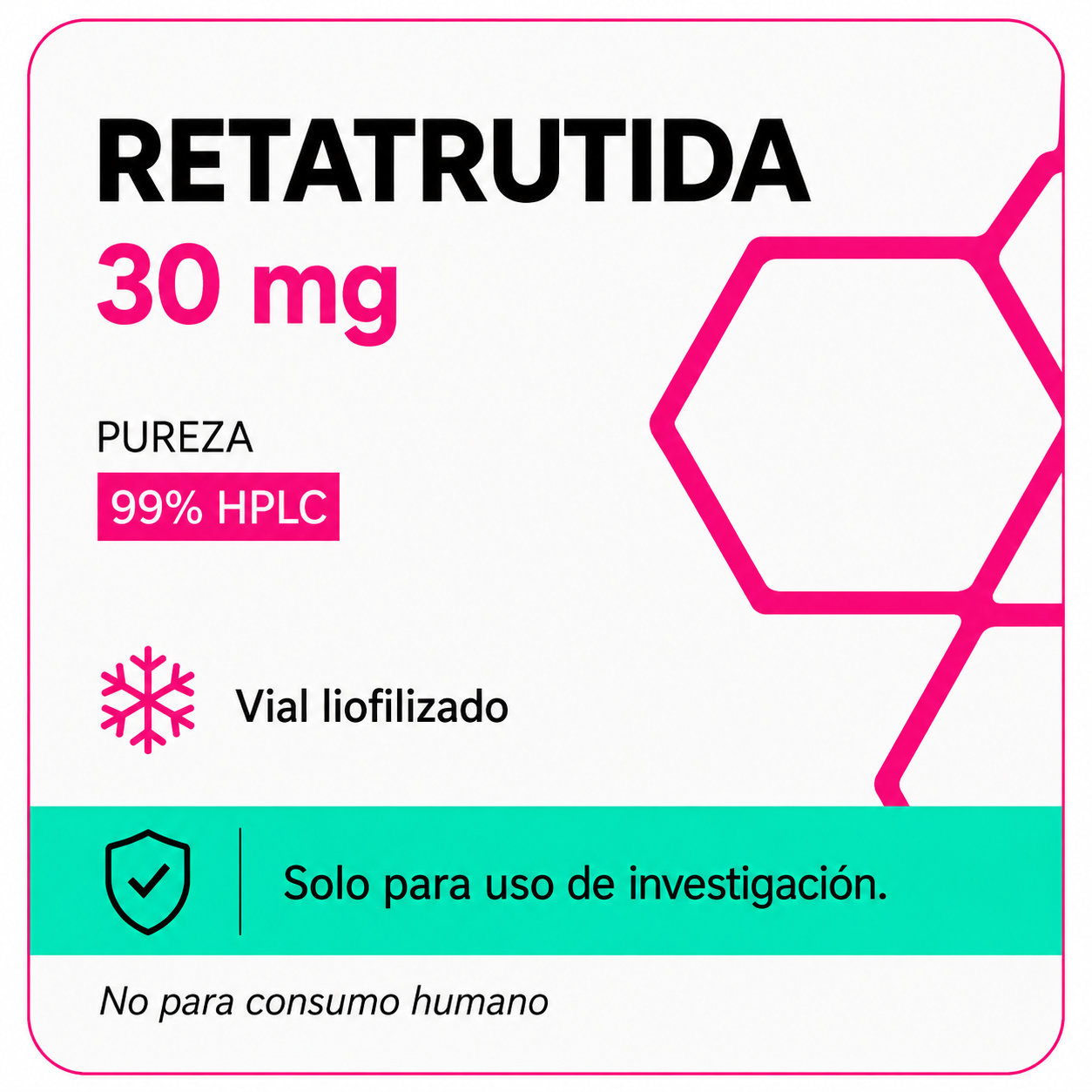 Retatrutida 30 mg para investigación metabólica