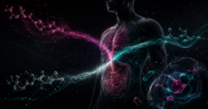 Imagen conceptual de retatrutide y el estudio TRIUMPH-1 sobre metabolismo, péptidos y pérdida de peso