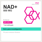 NAD+ 500mg vial liofilizado, etiqueta PYS