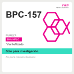 Etiqueta de BPC-157, vial liofilizado, pureza 99% HPLC, solo para investigación